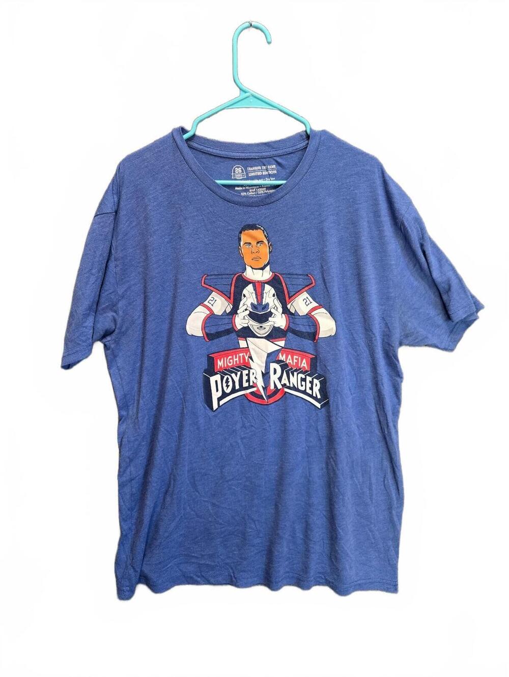 26 Shirts Buffalo Jordan Poyer Mighty Ranger T-Shirt Blue XXL